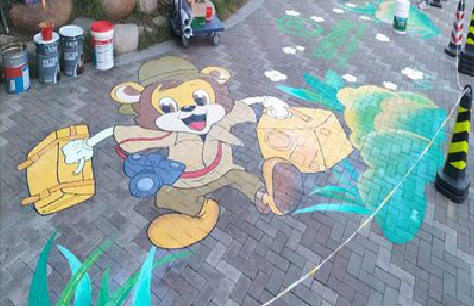 肥东夏季画地面彩绘会遇到的问题