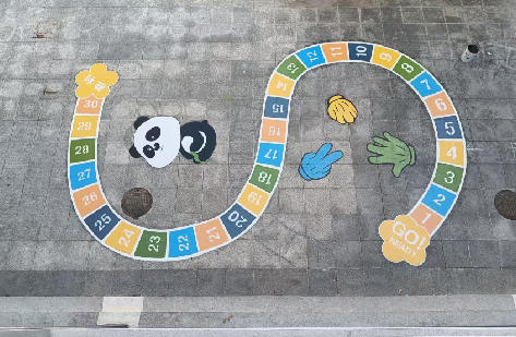 肥东地面游戏彩绘