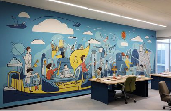 肥东办公室墙绘的特点。
