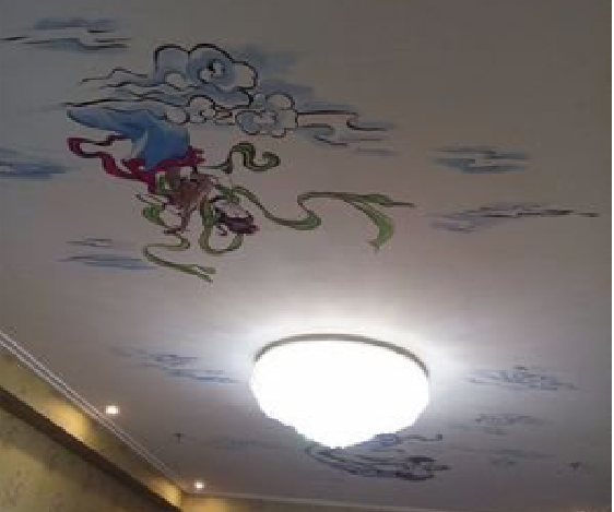 肥东如何快速绘制天花板上的手绘墙？